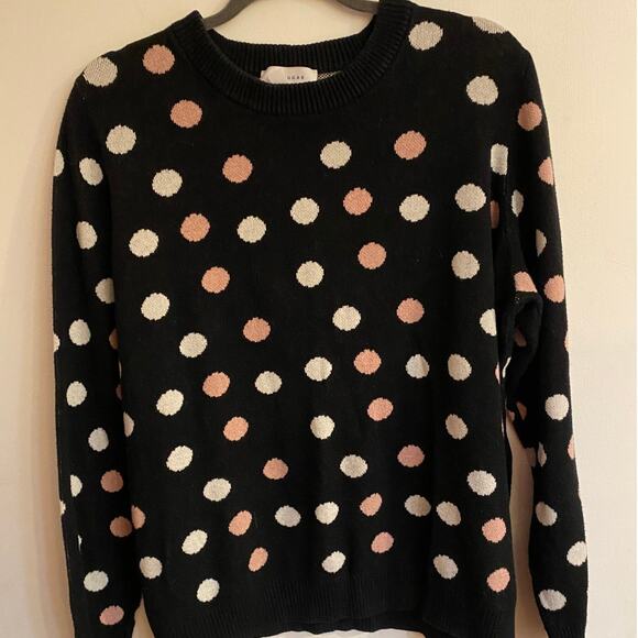 Pop Sugar Sweaters - Pop Sugar polka dot sweater size 2XL Cottagecore Cozy Soft Warm